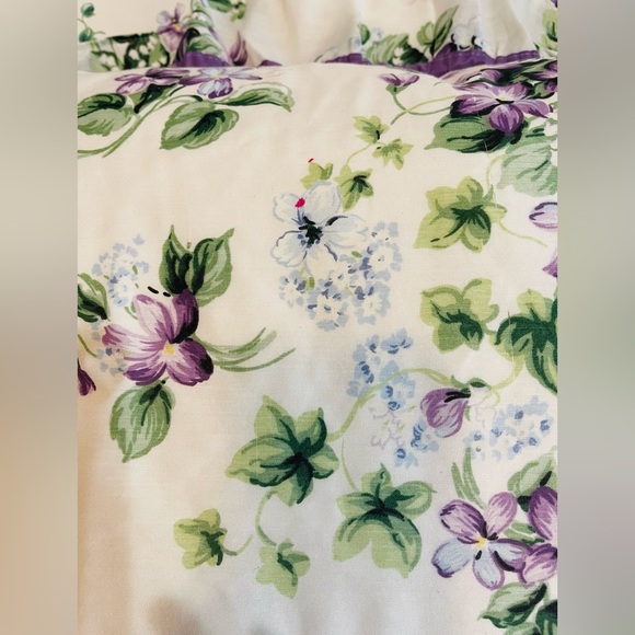 WAVERLY HEIRLOOM GARDEN SWEET VIOLET COMFORTER SET VINTAGE - Picture 10 of 13
